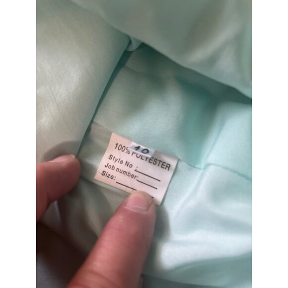 Light mint green strapless maxi wedding prom special ocassion dress size 10 - Picture 3 of 9